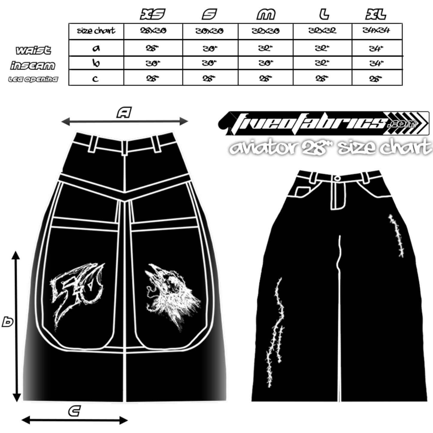 AVIATOR 28" DENIM JEANS